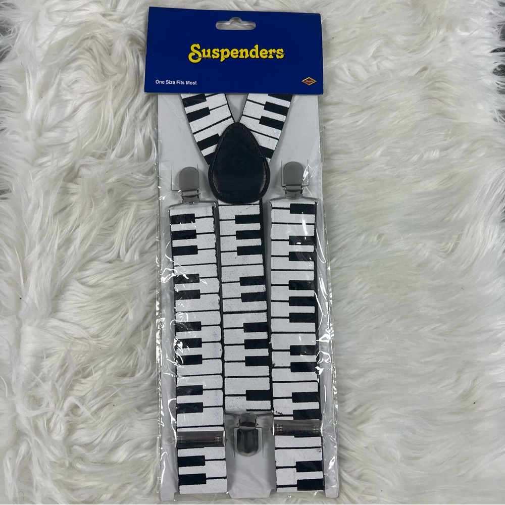 Piano Key Suspenders NEW funky unique Halloween costume music